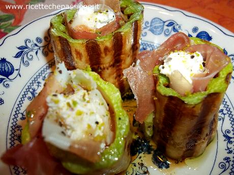 Involtini di Zucchine al Crudo