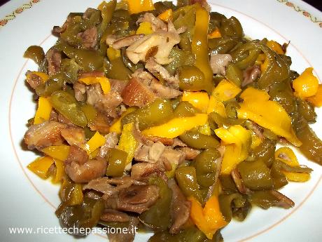 Peperoni con Funghi Pleurotus