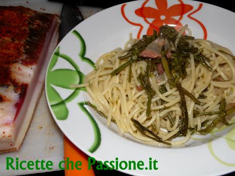 Spaghetti Asparagi e Pancetta