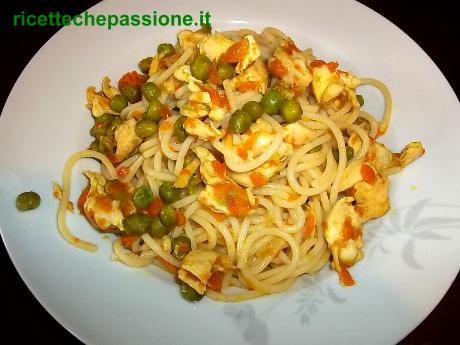 Spaghetti con Pollo e Verdure