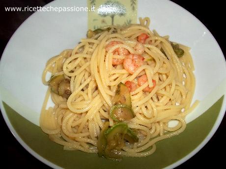 Spaghetti Zucchine Gamberetti