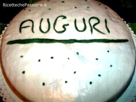 Torta Auguri Pasta di Zucchero