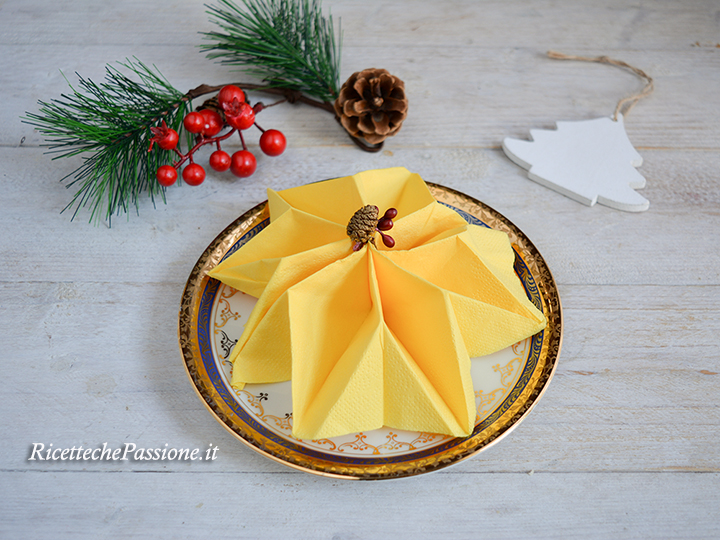 Tovagliolo a stella di Natale